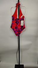 COS Women's Reversible Printed Plunge Swimsuit Orange / Floral Print 4