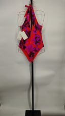 COS Women's Reversible Printed Plunge Swimsuit Orange / Floral Print 6
