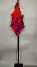 COS Women's Reversible Printed Plunge Swimsuit Orange / Floral Print 8