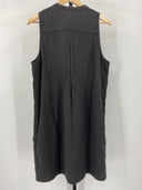 Quince Womens 100% Organic Cotton Gauze Sleeveless Swing Dress Black M