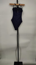 COS Women's Halterneck Bandeau Swimsuit Navy Outerwear 4
