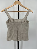 Quince Women's 100% European Linen Fitted Tank Flax Sleeveless Top XS
