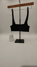 COS Women's Square-Neck Ribbed Bikini Top Black Outerwear 6