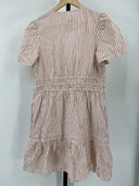 Quince Womens 100% Organic Cotton Poplin Tiered Mini Dress Black M