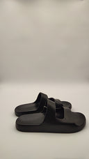 COS Men's Double-Strap Rubber Slides Black Shoes 8.5