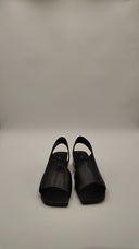 COS Women's Leather Slingback Block-Heel Sandals Black Shoes 7