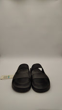 COS Men's Double-Strap Rubber Slides Black Shoes 10.5