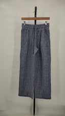 Quince Women's 100% European Linen Wide Leg Pants 30" Inseam Chambray Stripe S
