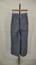 Quince Women's 100% European Linen Wide Leg Pants 30" Inseam Chambray Stripe S