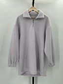 COS Women's Teddy Tunic Dress Lilac Basic Sleeved Lila S