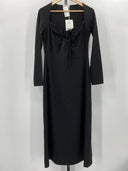 COS Women's Halter Neck Maxi Dress Black Basic Sleeved M