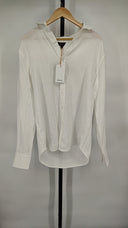 Quince Men's 100% European Linen Long Sleeve Shirt White Sleeved Top M