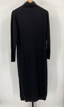 Quince Womens Mongolian Cashmere Turtleneck Midi Sweater Dress Black L