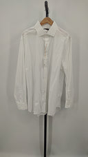 Quince Men's Organic Cotton Stretch Poplin Dress Shirt White Sleeved Top XXL