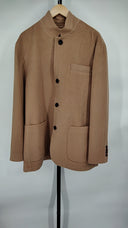 Quince Men's 100% Mongolian Cashmere Stand Collar Blazer Camel Outerwear XL