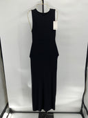 Quince Womens Tencel Rib Knit Tank Midi Dress Black Basic Sleeveless S