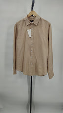 Quince Men's 100% European Linen Long Sleeve Shirt Driftwood Sleeved Top M