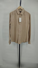 Quince Men's 100% European Linen Long Sleeve Shirt Driftwood Sleeved Top M