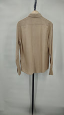 Quince Men's 100% European Linen Long Sleeve Shirt Driftwood Sleeved Top M