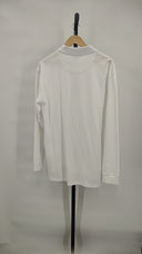 Quince Men's Organic Cotton Long Sleeve Pique Polo White Sleeved Top L