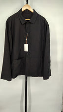 Quince Mens 100% European Linen Shirt Jacket Black Outerwear XL