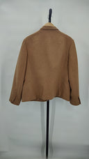 Quince Women's Italian Wool Stand Collar Blazer Warm Camel Outerwear XL