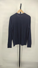 Quince Men's 100% Organic Cotton Slub Long Sleeve Tee Navy Sleeved Top S