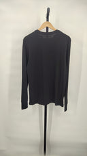 Quince Men's 100% Organic Cotton Slub Long Sleeve Tee Black Sleeved Top S