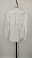 Quince Men's 100% Organic Cotton Oxford Shirt White Sleeved Top L