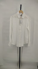 Quince Men's 100% European Linen Relaxed Long Sleeve Shirt White Sleeved Top S