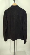 Quince Men's 100% Suede Cafe Racer Jacket Outerwear Black XL