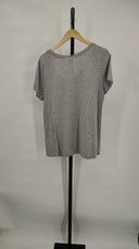 Quince Women's Cotton Modal Scoop Neck Tee Heather Grey Sleeved Top L