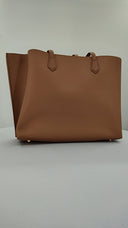 Quince Italian Leather Triple Compartment Shopper Tote Cappuccino Bags One Size