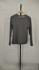 Quince Women's Tencel Rib Knit Tank Midi Dress Gray Sleeved Top S