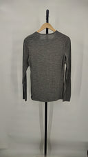 Quince Women's Tencel Rib Knit Tank Midi Dress Gray Sleeved Top S
