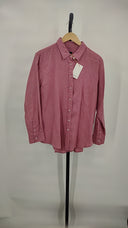 Quince Women's 100% European Linen Long Sleeve Shirt Mauve Mist Sleeved Top L