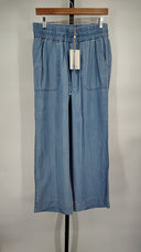 Quince Womens Pull-On Tencel Chambray Pants Light Indigo M