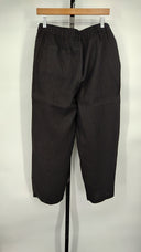 Quince Womens 100% European Linen Pants - 25" Black L