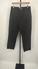 Quince Organic Stretch Cotton Twill Straight Leg Cropped Pants - 28" Black 10