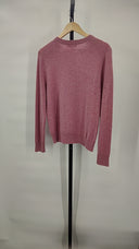 Quince Women's Mongolian Cashmere Crewneck Sweater Mauve Mist Sleeved Top M