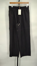 Quince Womens 100% European Linen Wide Leg Pants - 30" Black M