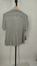 Quince Women's Bamboo Jersey Short Sleeve Pajama Set Heather Grey Shorts M