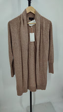 Quince Women's Mongolian Cashmere Duster Cardigan Sweater Oatmeal Sleeved Top XS