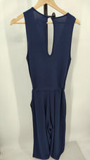 Quince Womens French Terry Modal Jumpsuit Navy Basic Sleeved Dress M