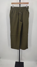 Quince Womens 100% European Linen Wide Leg Pants - 28" Martini Olive M