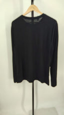 Quince Mens 100% Merino Wool All-Season Long Sleeve Base Layer Tee Black L