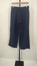 Quince Womens 100% European Linen Wide Leg Pants - 28" Deep Navy M