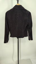 Quince Women's 100% Suede Biker Jacket Charcoal Outerwear S