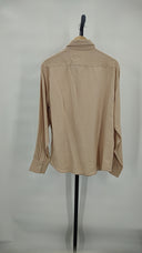 Quince Men's 100% European Linen Long Sleeve Shirt Driftwood Sleeved Top L