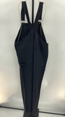 Quince Womens Organic Stretch Cotton Twill Relaxed Overalls Black L